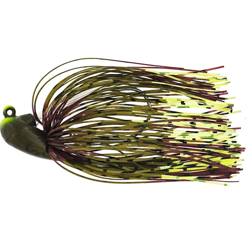 Westin Slide-Up Rubber Jig Tungsten #3/0 11g Green Pumpkin/Chartreuse 1pcs