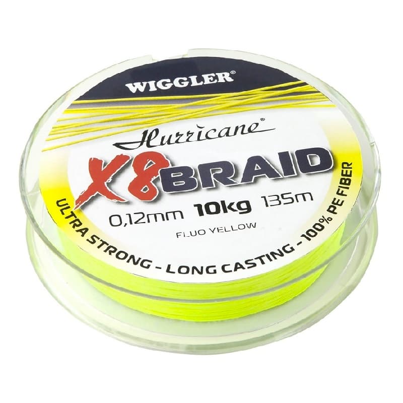 Hurricane X8 Braid Fluo Yellow 0,16mm 13,6kg 135m