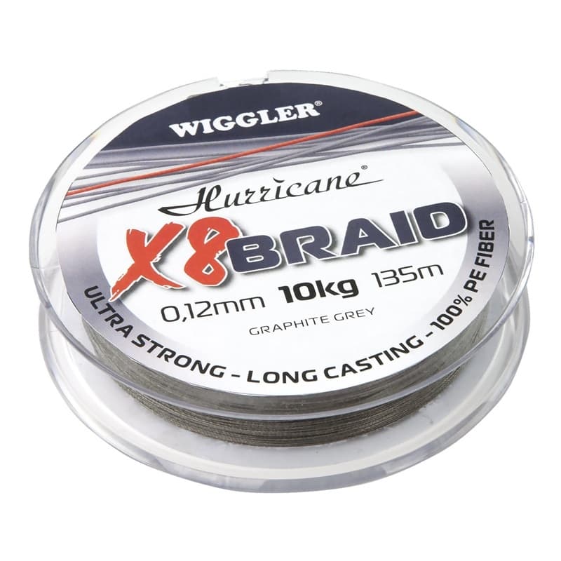 Hurricane X8 Braid Graphite Grey 0,12mm 10kg 135m