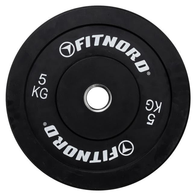 FitNord Bumper Black Vektskive 5 kg